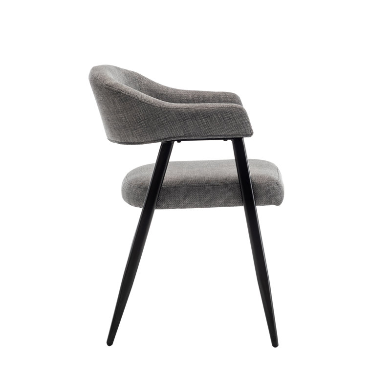 Oliver Fabriciana Fabric Dining Chair with Steel Legs Wayfair